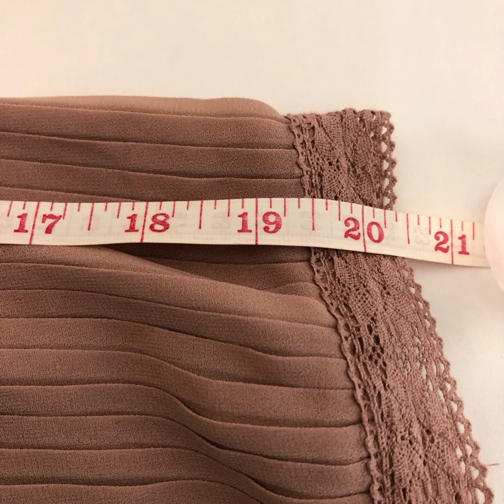 A DIP OF DARLING Victorian Blouse Dusty Rose Pink Embroidered 3/4 Sleeve SZ XL - Picture 14 of 14